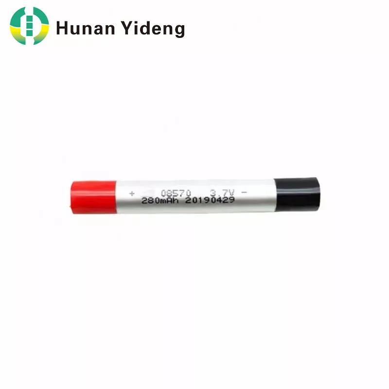08570 باتری لیتیوم پلیمری استوانه ای باریک 3.7 ولت 280 میلی آمپر ساعتی