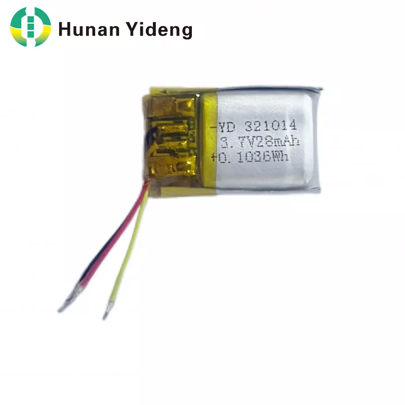 321014 باتری منشوری کوچک قابل شارژ 28mah 3.7V