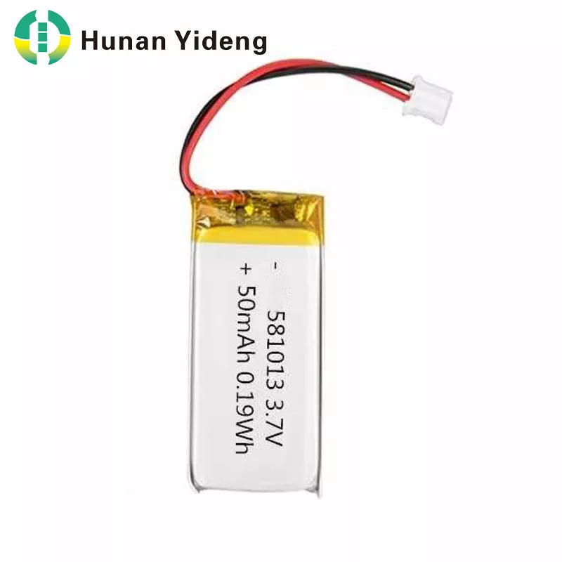 581013 باتری لیتیوم پلیمری لیتیوم پلیمری 3.7 ولتی 50mah
